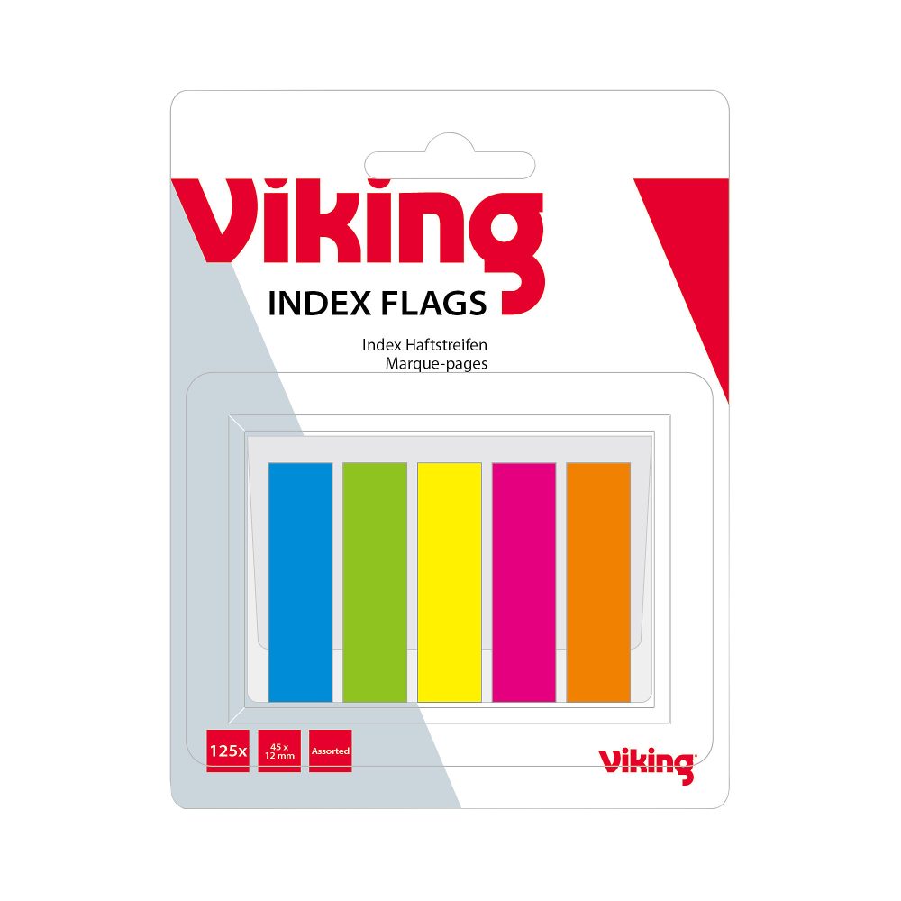 Office Depot Haftmarker Farbig sortiert 1,2 x 10,5 x 4,5 cm 5 Stück à 25 Streifen
