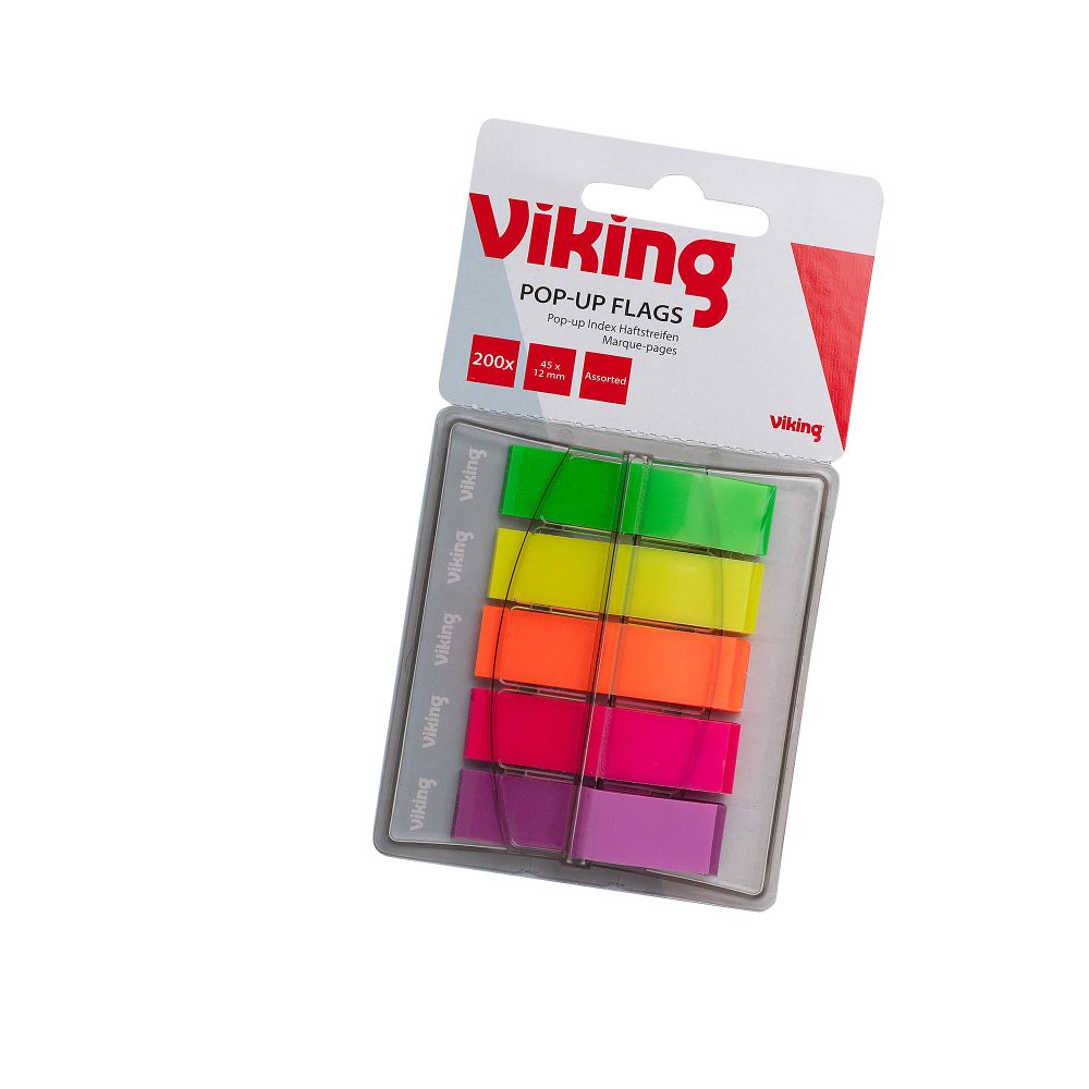 Office Depot Haftmarker Rechteckig 1,2 x 7 x 4,5 cm Farbig sortiert Pop Up 5 Stück à 40 Streifen