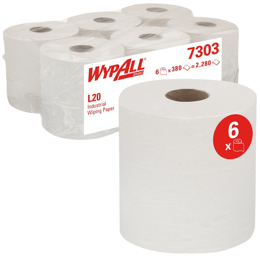 WYPALL Wischtuchrolle L20 2-lagig 6 Stück à 380 Blatt