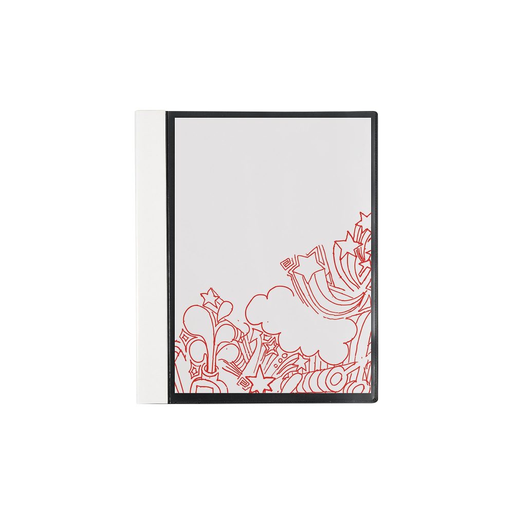 Office Depot Sichtbuch DIN A4 Schwarz Polypropylen mit Fronttasche 30 Hüllen 25,5 x 2,5 x 31 cm