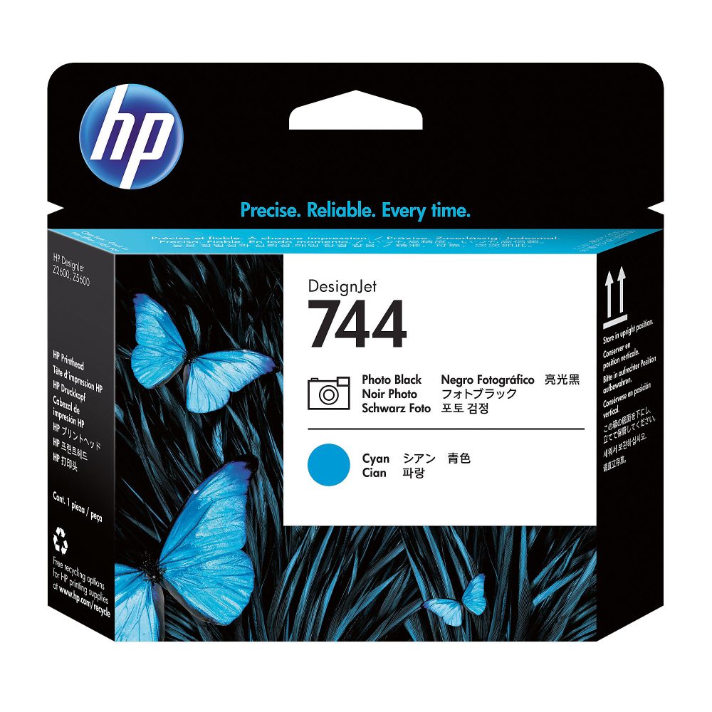 HP 744 DesignJet Druckkopf Fotoschwarz/Cyan
