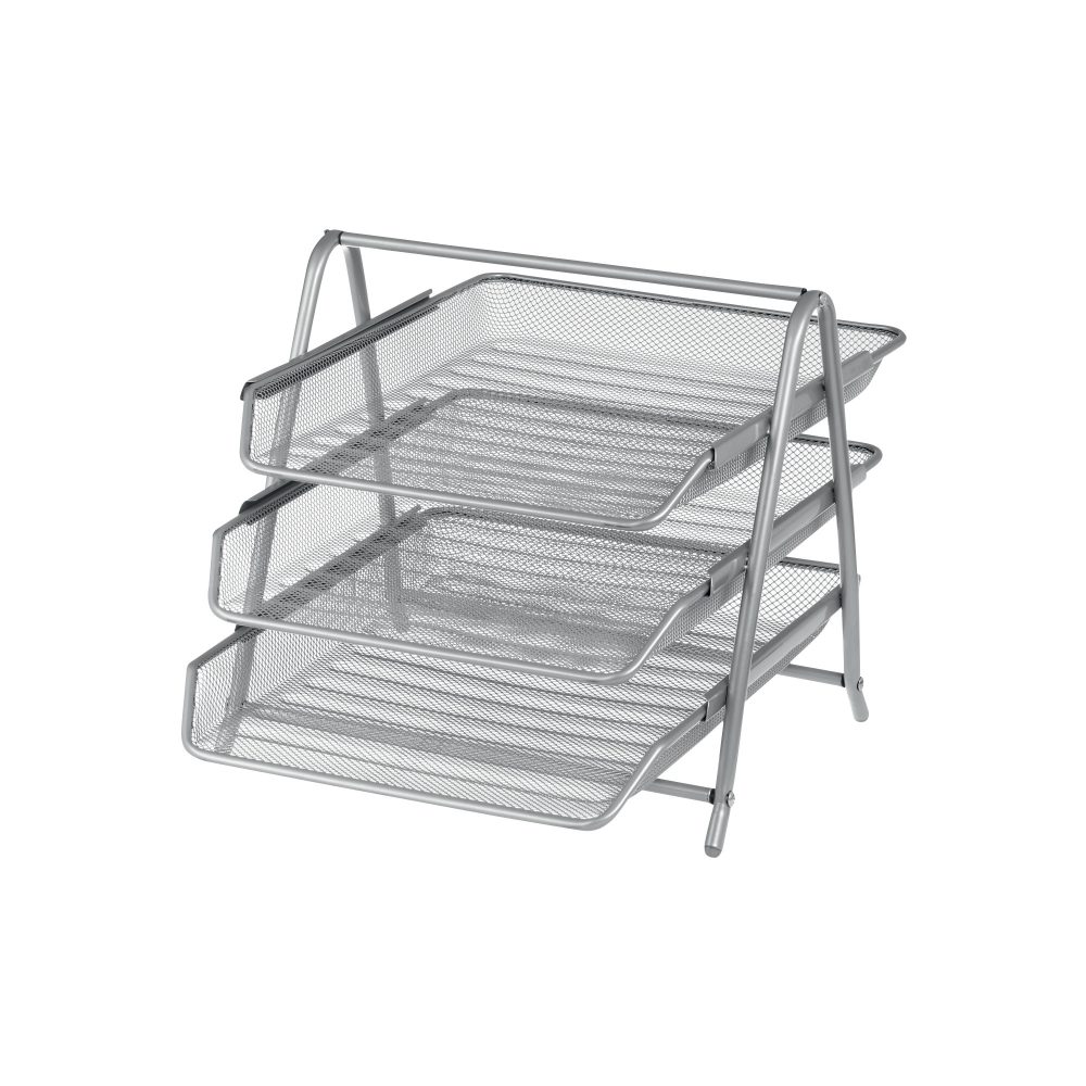 Office Depot Ablagefächer Metall Silber 29,5 x 35,5 x 26,5 cm