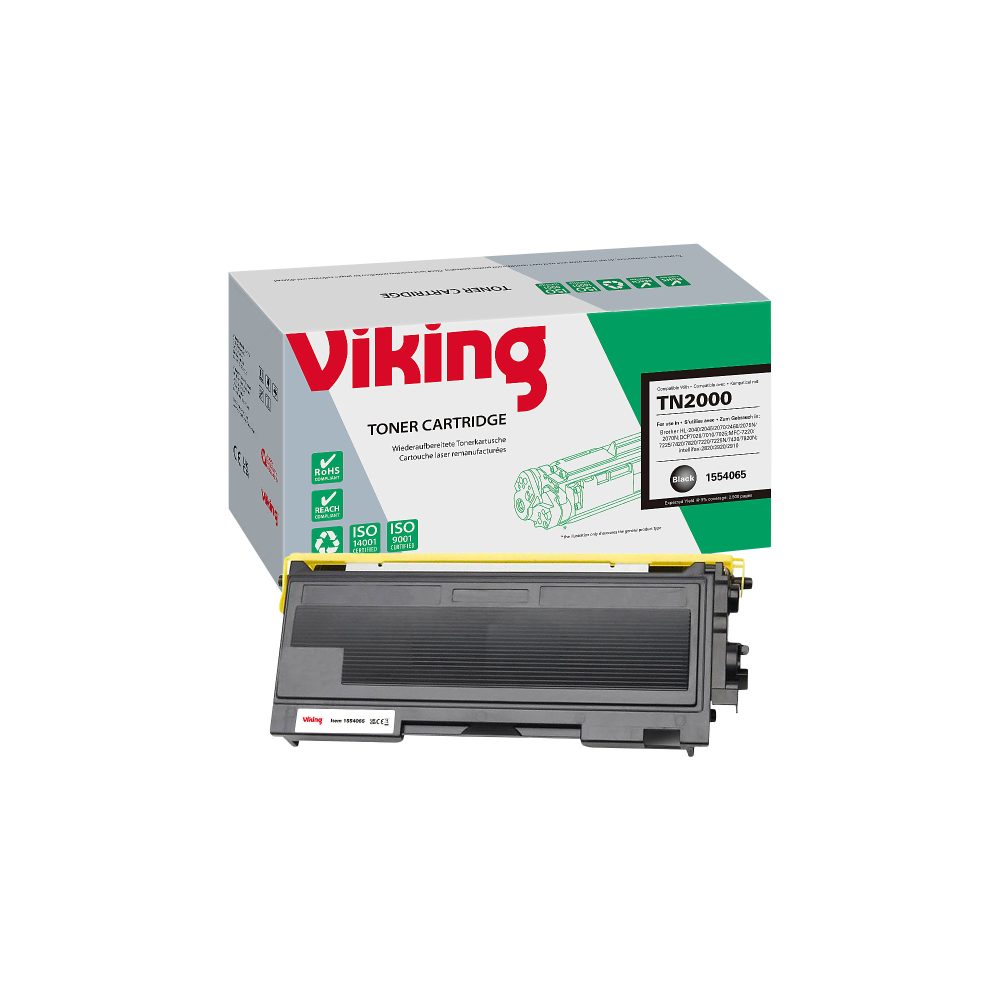 Viking TN-2000 Kompatibel Brother Tonerkartusche Schwarz