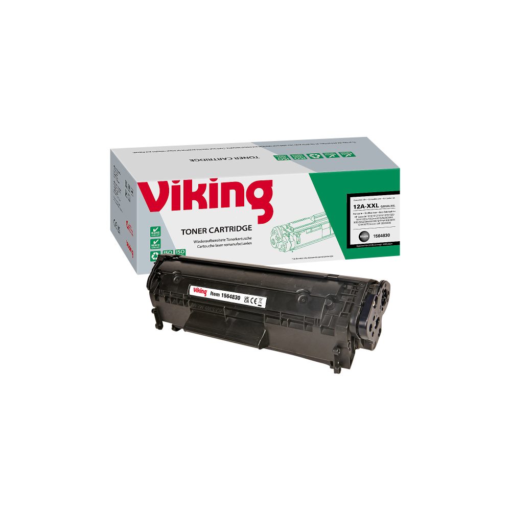 Viking 12A Kompatibel HP Tonerkartusche Q2612A-XXL Schwarz