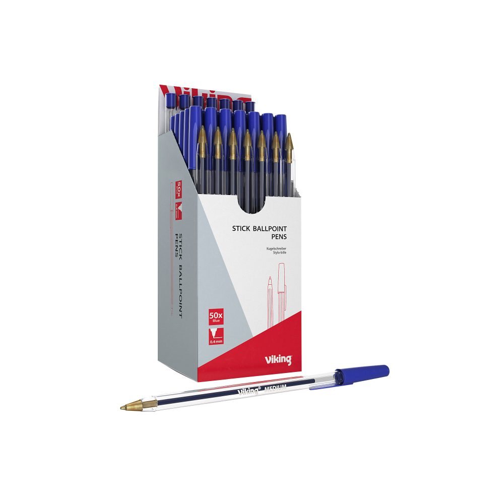 Niceday SBM1.0 Kugelschreiber Blau Mittel 0.4 mm 50 Stück