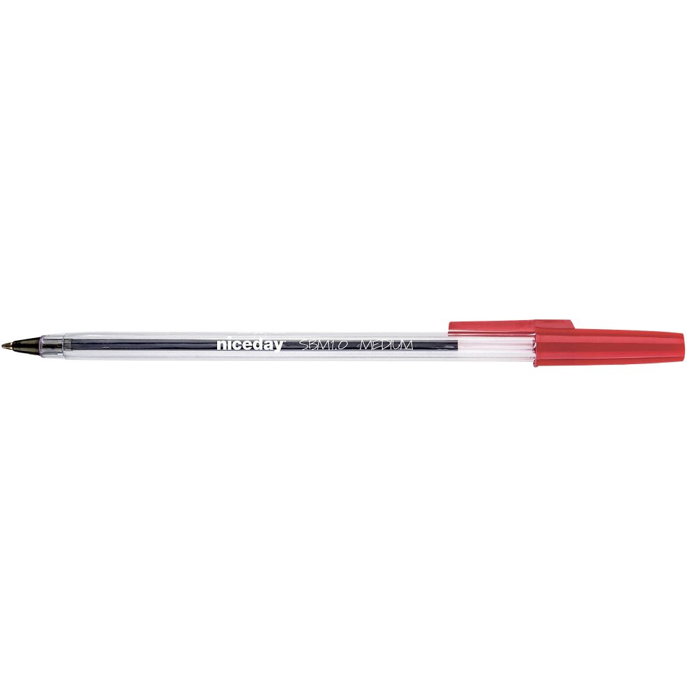 Niceday SBM1.0 Kugelschreiber Rot Mittel 0.4 mm 50 Stück