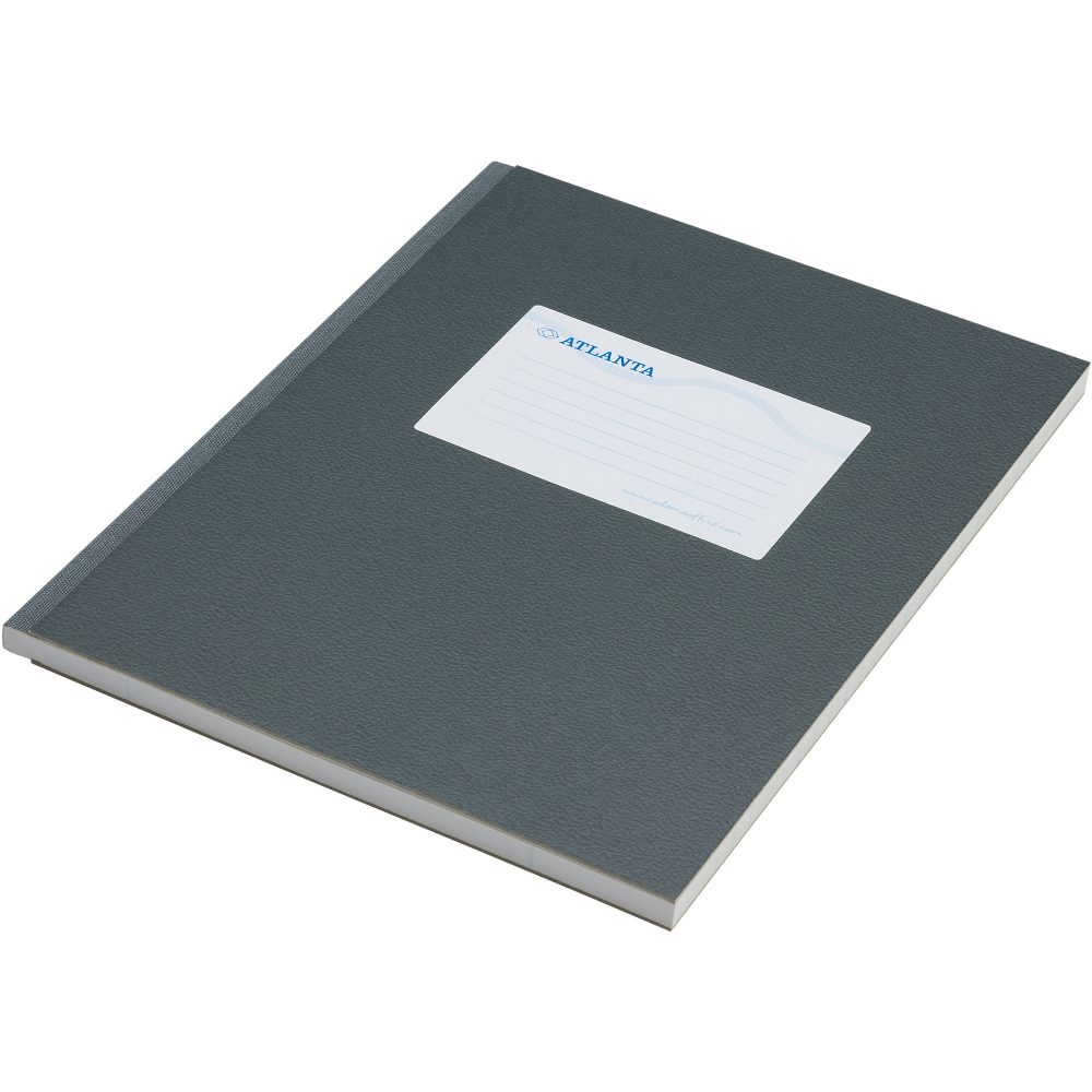 Djois Atlanta Notizbuch Geleimt Spezial Liniert 16 x 21 cm Grau 80 Blatt