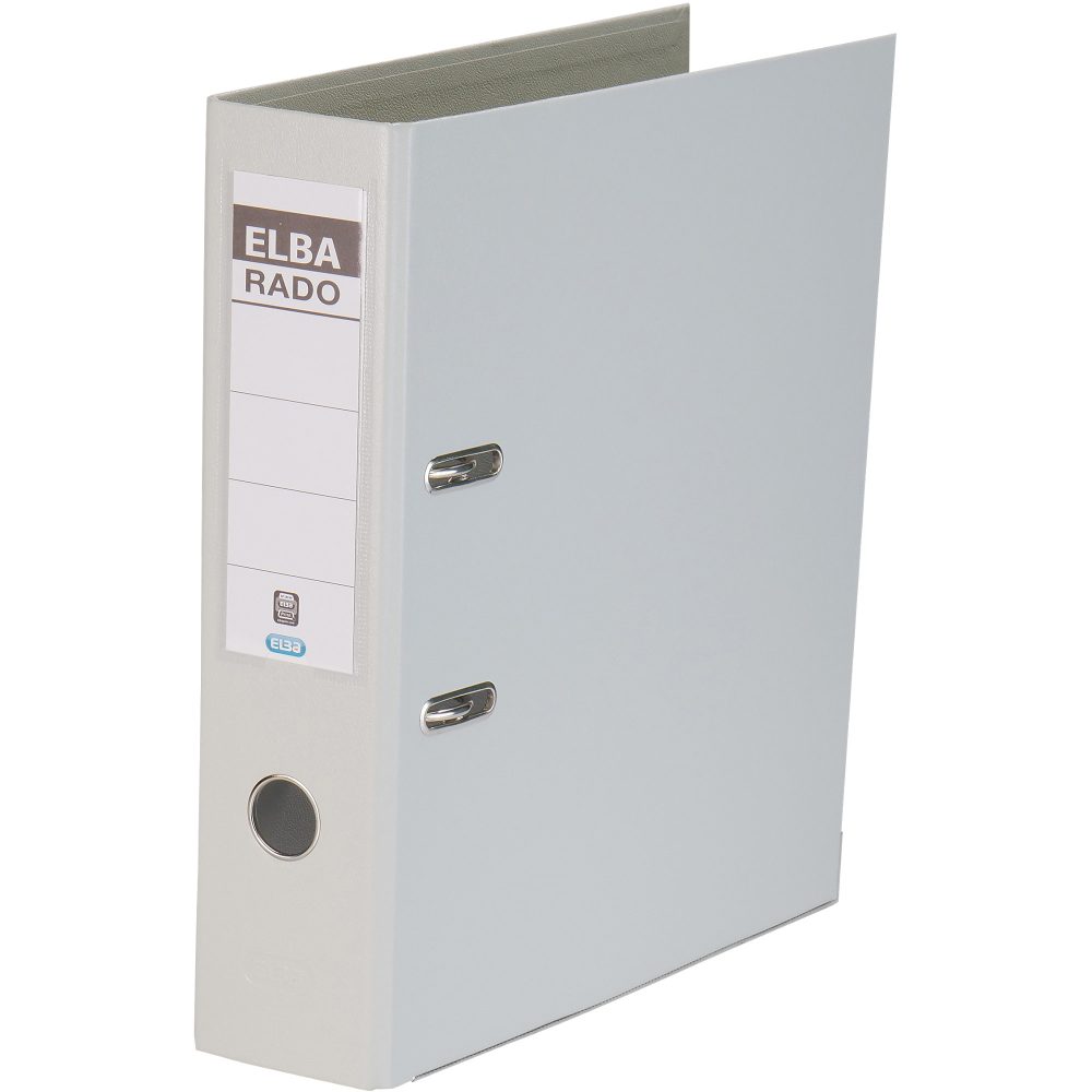 ELBA Rado Plast Ordner DIN A4 80 mm Grau 2 Ringe Rado Plast PVC (Polyvinylchlorid) Matt Hochformat
