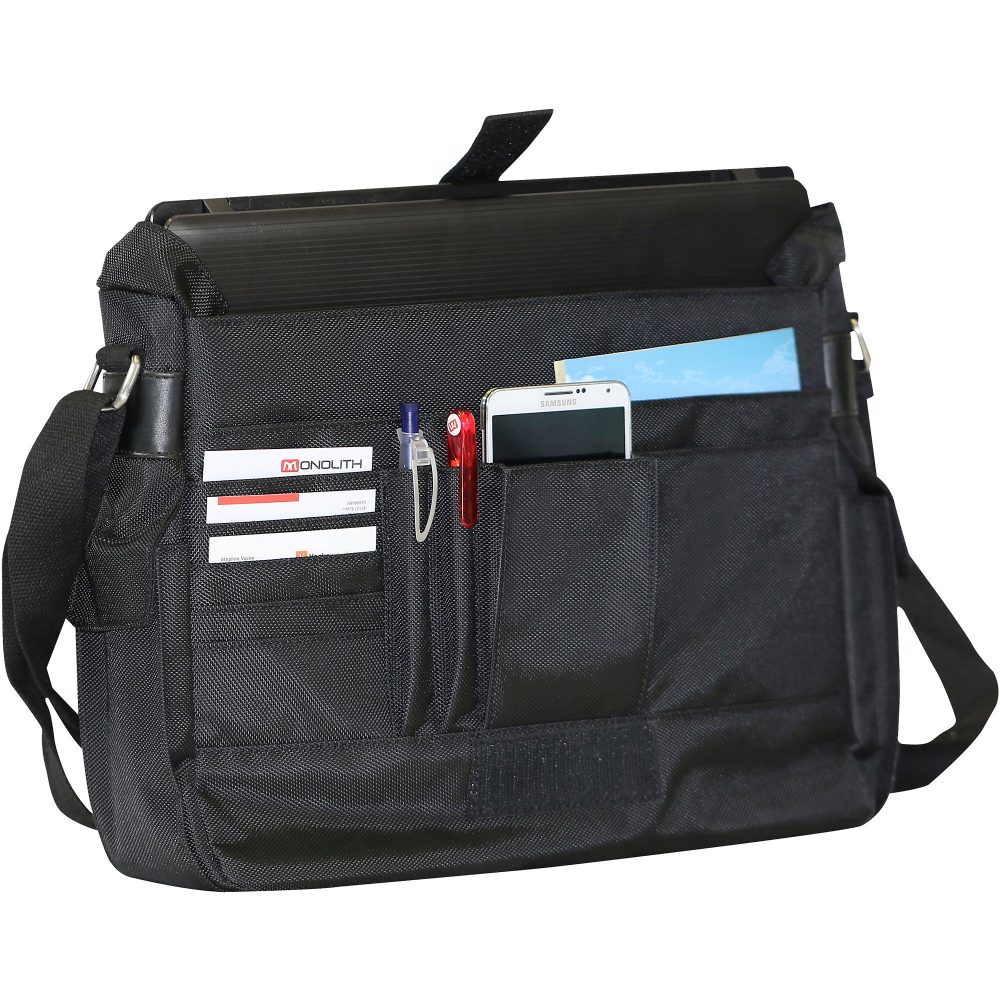 Monolith Laptoptasche Courier Polyester Schwarz 41,5 x 13 x 31 cm
