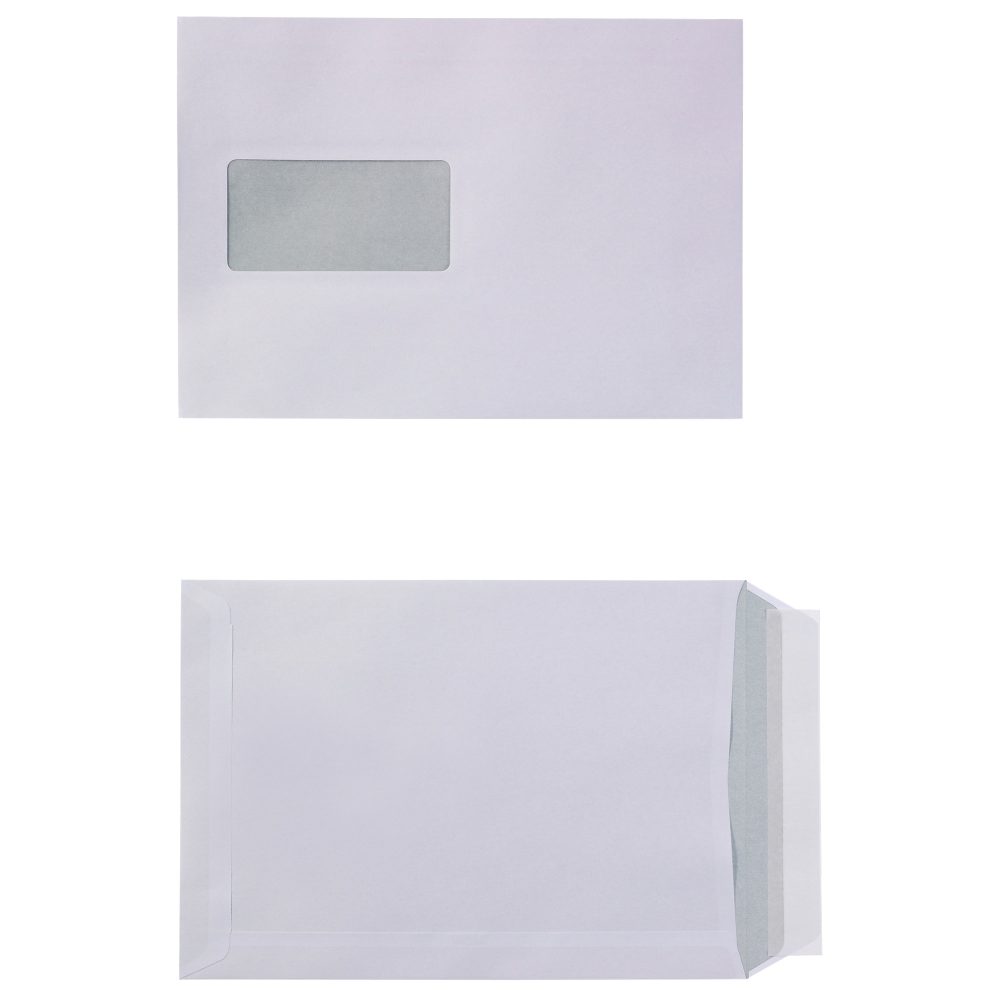 Office Depot Briefumschläge Mit Fenster C5 162 (B) x 229 (H) mm Abziehstreifen Weiss 90 g/m² 500 Stück