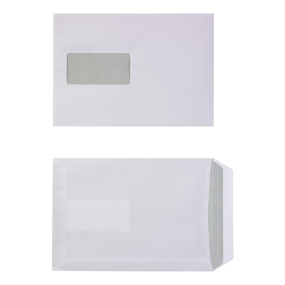 Viking Briefumschläge Mit Fenster C5 162 (B) x 229 (H) mm Selbstklebend Weiss 90 g/m² 500 Stück