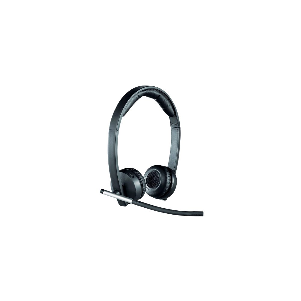 Logitech Kabelloses Headset H820E Dual Kopfbügel mit Mikrofon, USB Cable And Charger DECT Connectable Schwarz
