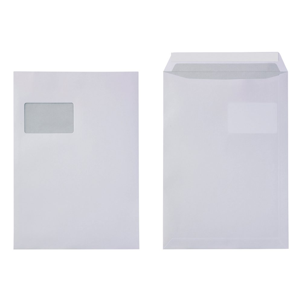 Viking Briefumschläge Mit Fenster C4 229 (B) x 324 (H) mm Abziehstreifen Weiß 120 g/m² 250 Stück