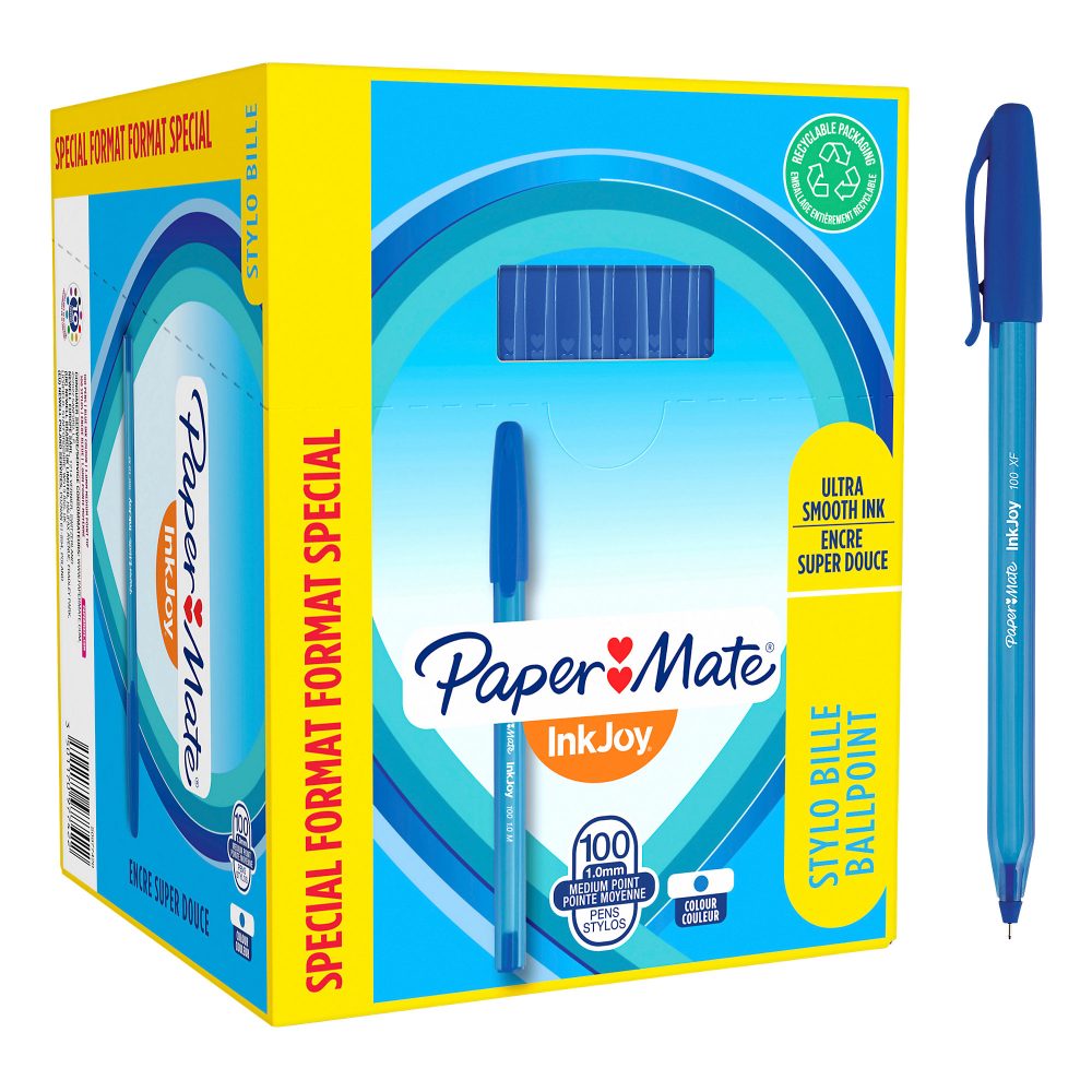 Papermate InkJoy 100 Kugelschreiber Blau Mittel 0.8 mm 100 Stück
