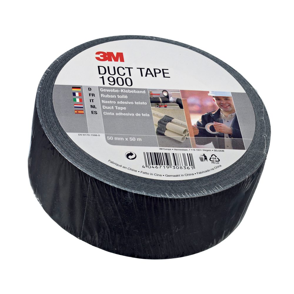 Scotch Gewebe-Klebeband 1900 50 mm x 50 m Schwarz