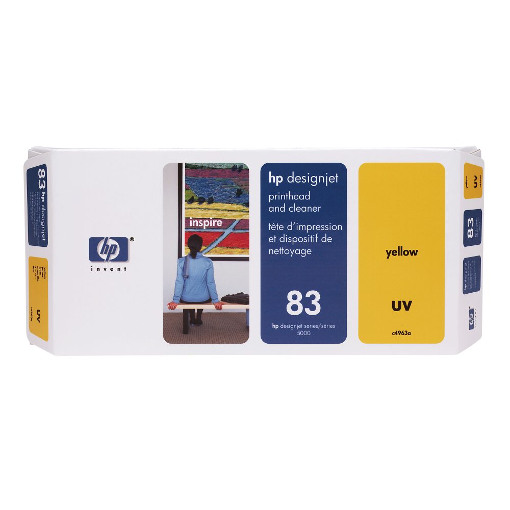 HP 83 Original Druckkopf und Reiniger C4963A Gelb 1