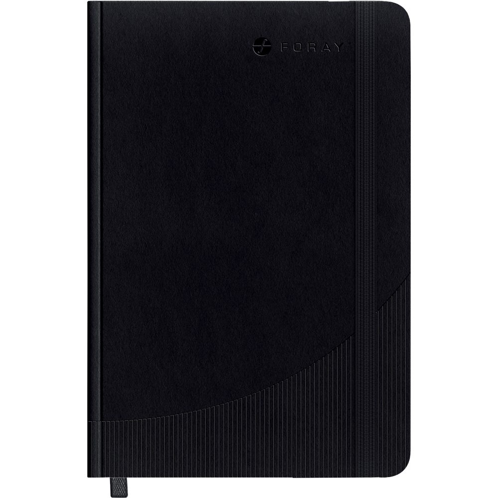 Foray Classic A5 Fallgebunden Schwarz Hardcover Notizbuch Kariert 80 Blatt