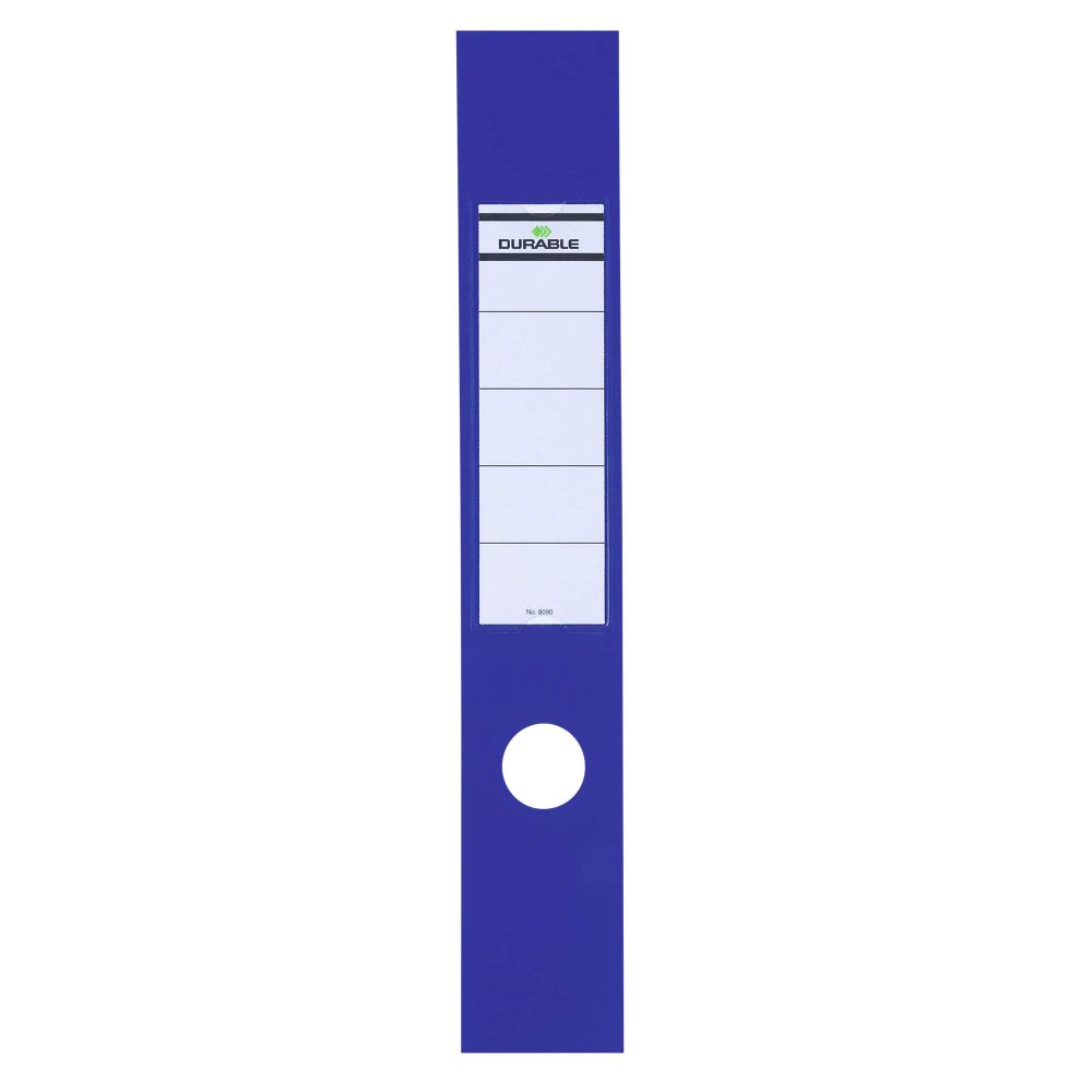 DURABLE ORDOFIX Selbstklebende Ordneretiketten 60 x 390 mm Blau 10 Stück