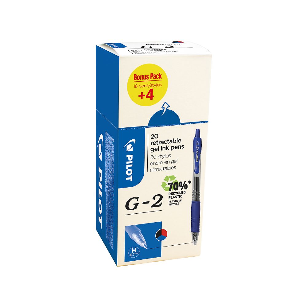 Pilot G2 Gelschreiber 0.4 mm Farbig sortiert 20 Stück
