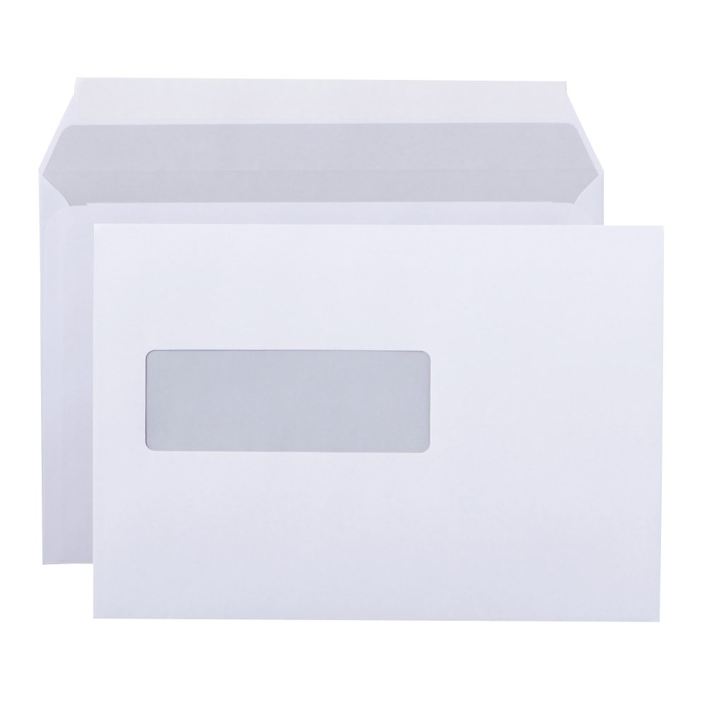 Office Depot Briefumschläge Mit Fenster EA5 220 (B) x 156 (H) mm Abziehstreifen Weiss 80 g/m² 500 Stück
