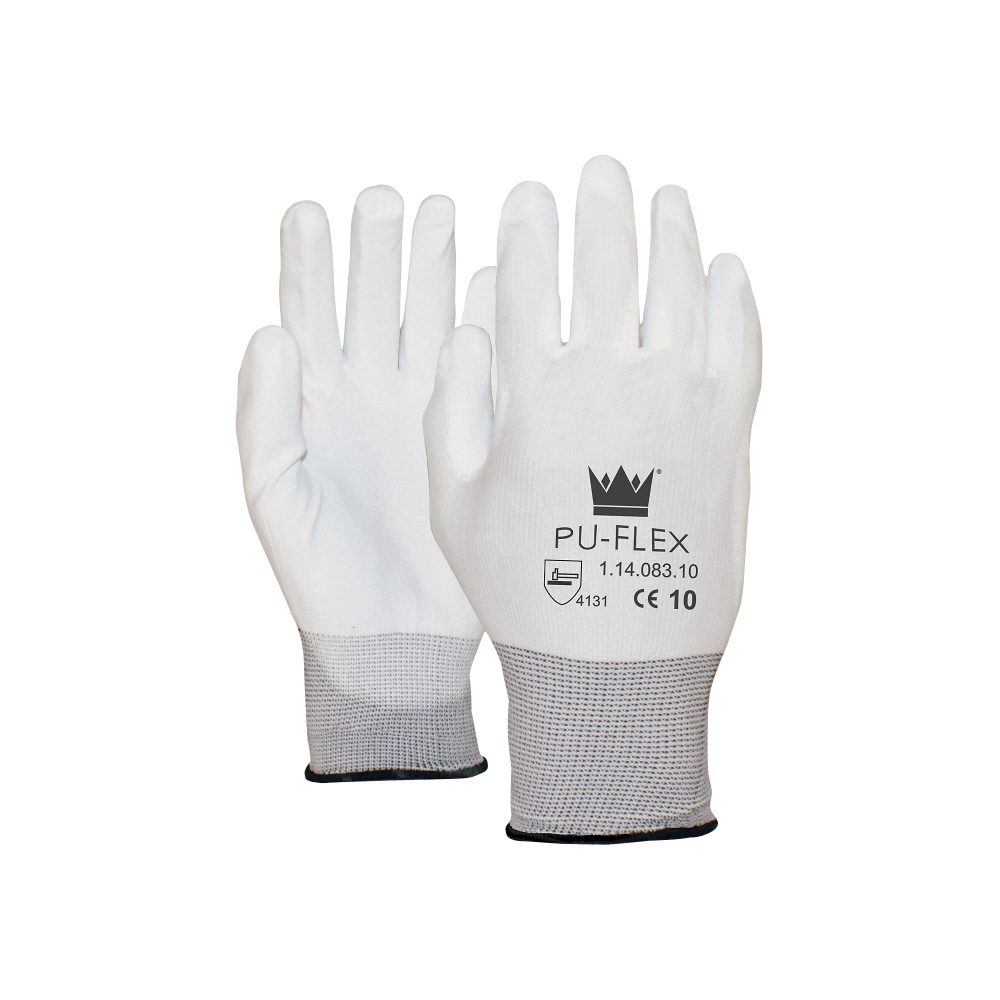 Handschuhe Flex Polyurethan Größe S Weiß 1 Paar à 2 Handschuh