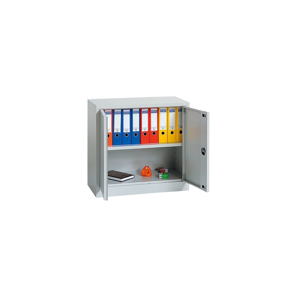 Realspace Flügeltürenschrank Lichtgrau 920 x 420 x 700 mm