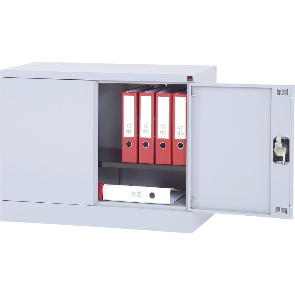 Realspace Flügeltürenschrank Silber 920 x 420 x 700 mm