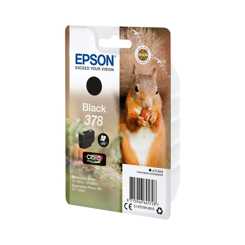 Original Tintenpatrone schwarz Epson No. 378, T378140