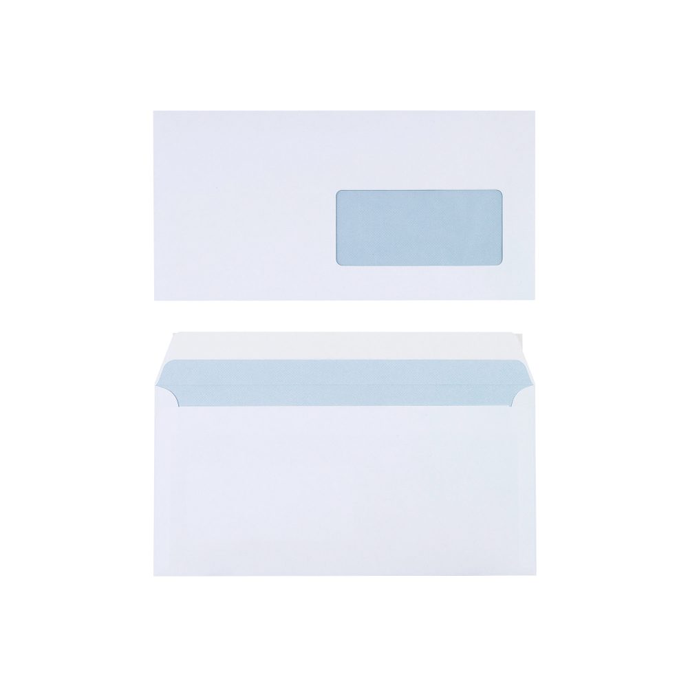 Office Depot Briefumschläge Mit Fenster C6/5 229 (B) x 114 (H) mm Abziehstreifen Weiss 100 g/m² 500 Stück