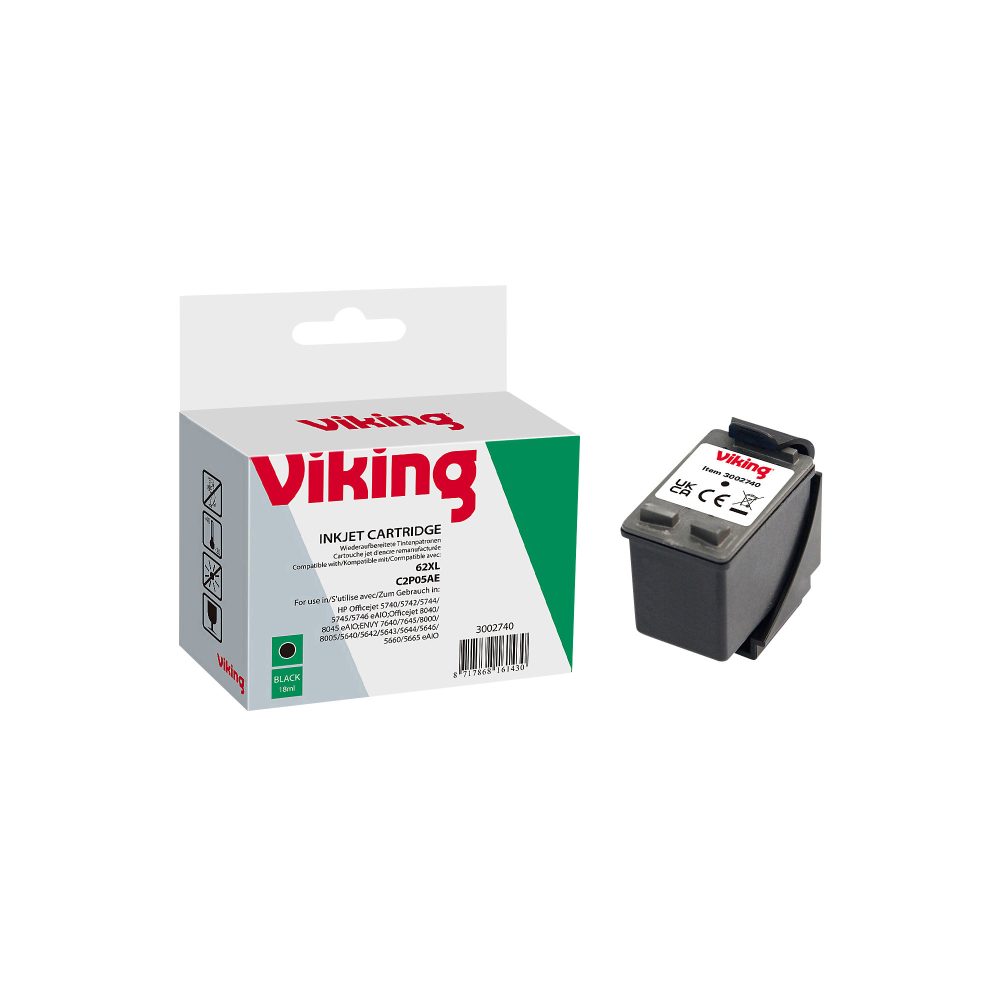 Kompatible Office Depot HP 62XL Tintenpatrone C2P05AE Schwarz
