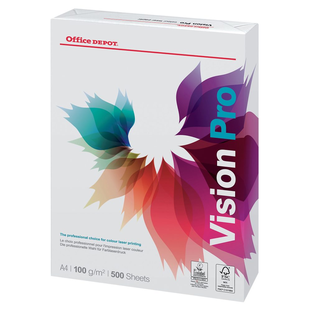 Office Depot DIN A4 Druckerpapier 100 g/m² Glatt Weiß 500 Blatt