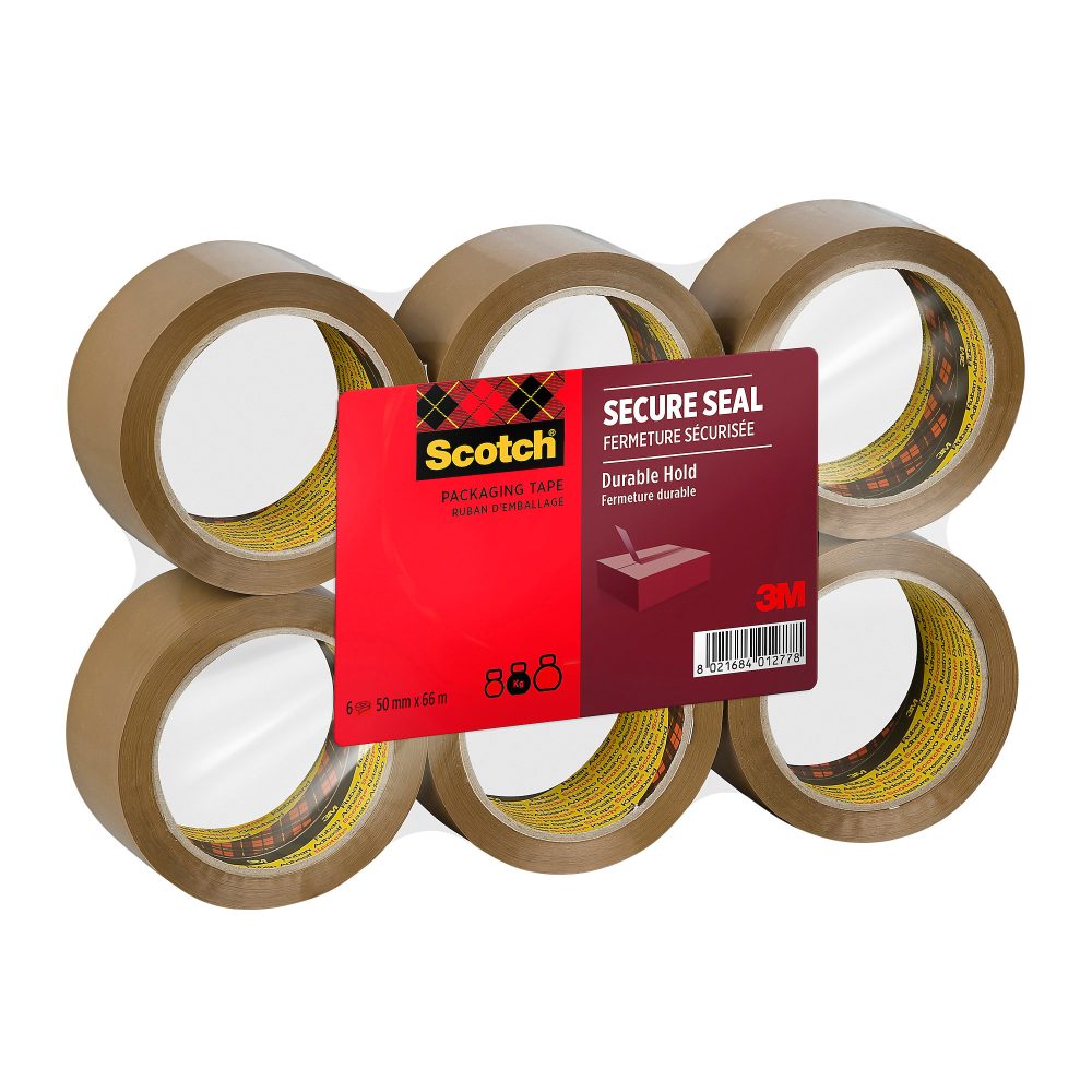 Scotch Verpackungsklebeband Schwer pp237 50 mm x 66 m Braun Pack mit 6 Rollen