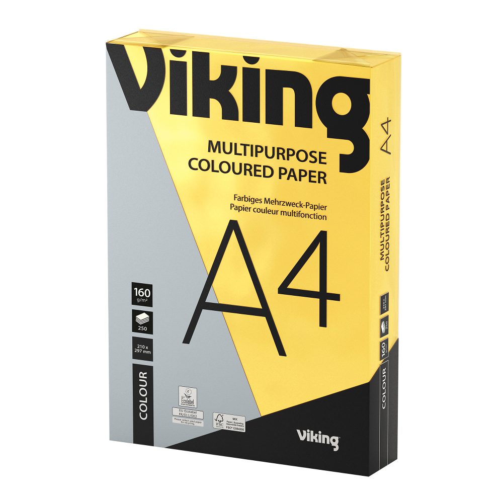 Office Depot Farbiges Kopier-/ Druckerpapier DIN A4 160 g/m² Intensives Gelb 250 Blatt