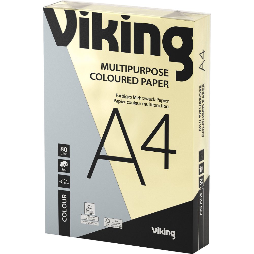 Office Depot Farbiges Kopier-/ Druckerpapier DIN A4 80 g/m² Pastellgelb 500 Blatt