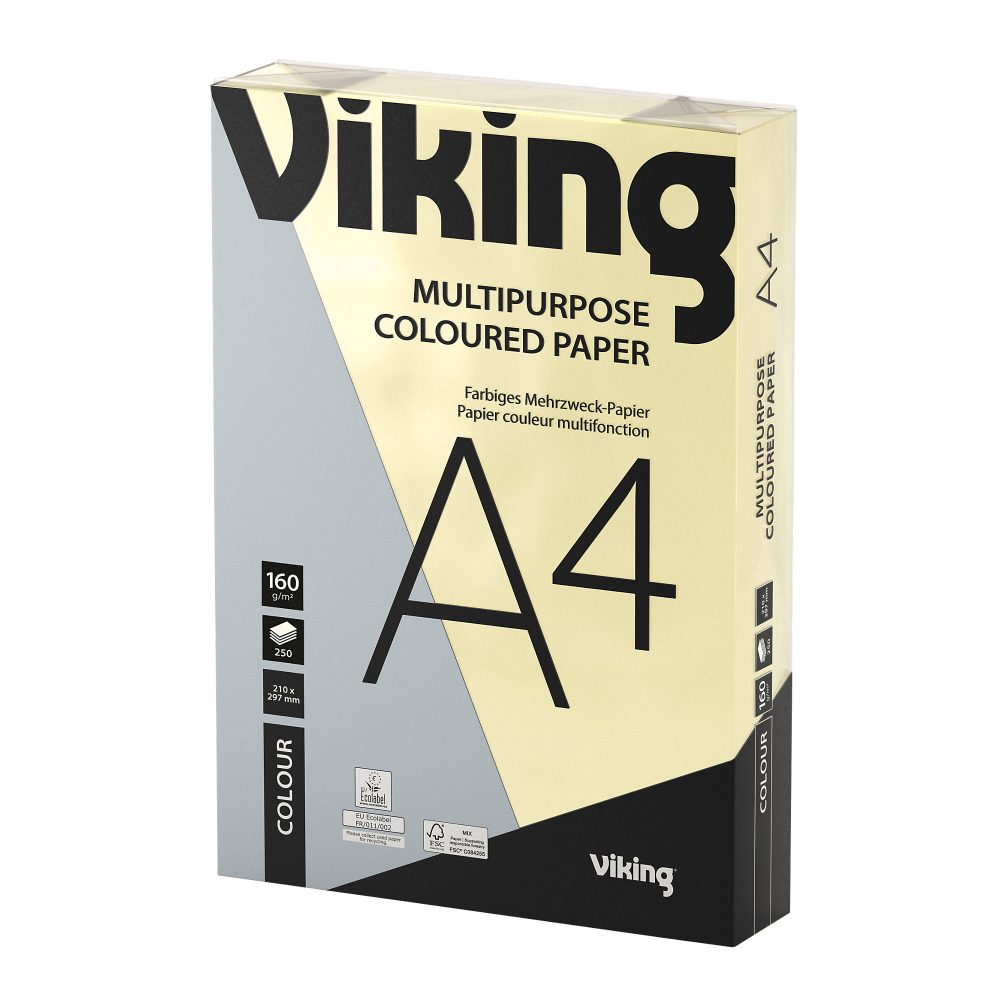 Office Depot Farbiges Kopier-/ Druckerpapier DIN A4 160 g/m² Pastellgelb 250 Blatt