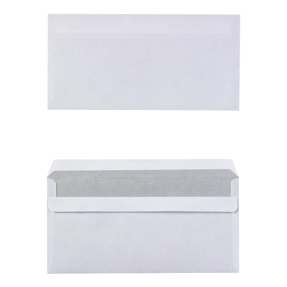 Viking Briefumschläge Ohne Fenster DL 220 (B) x 110 (H) mm Selbstklebend Weiß 75 g/m² 1000 Stück