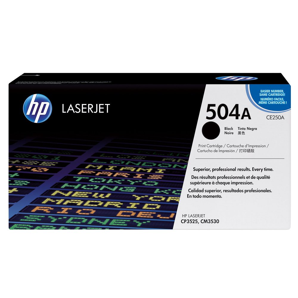 HP Toner-Modul 504A schwarz CE250A Color LaserJet CP3525 5000 S.