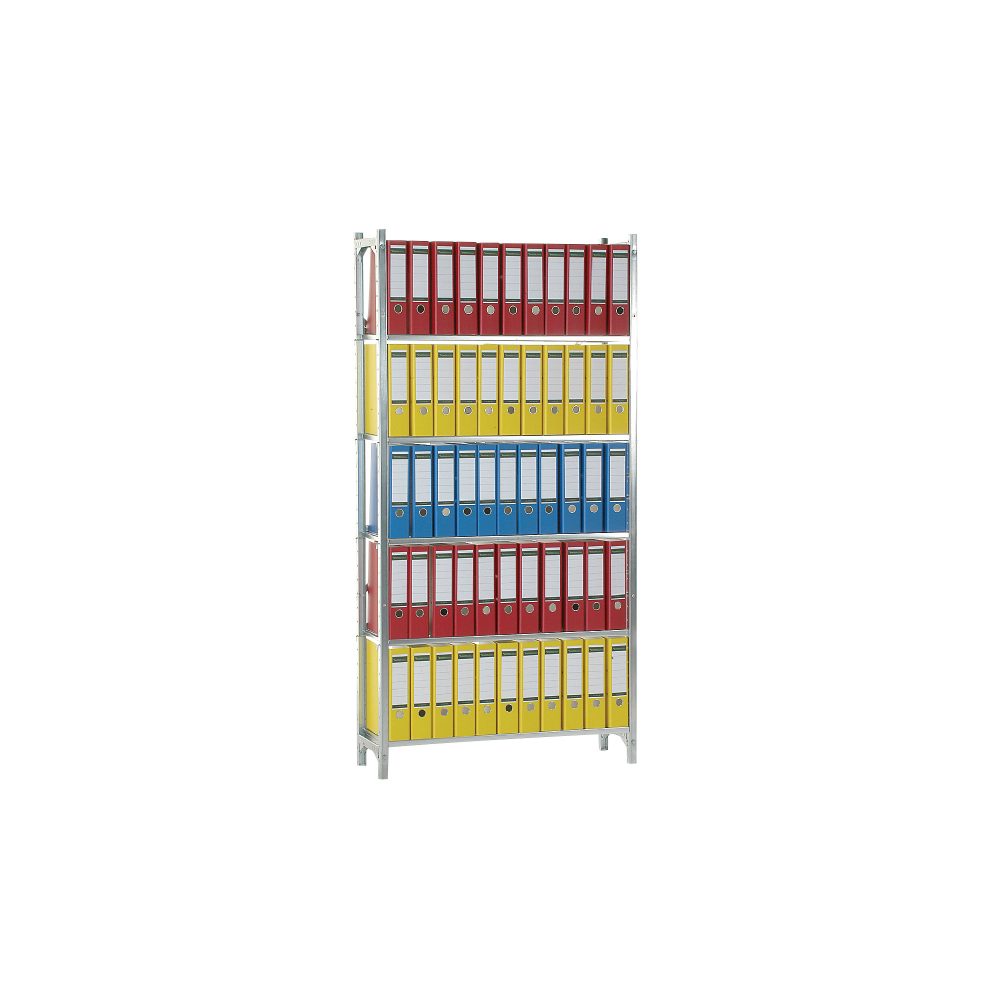 Manuflex Grundregal 5 Fachböden Silber 960 x 300 x 1.900 mm