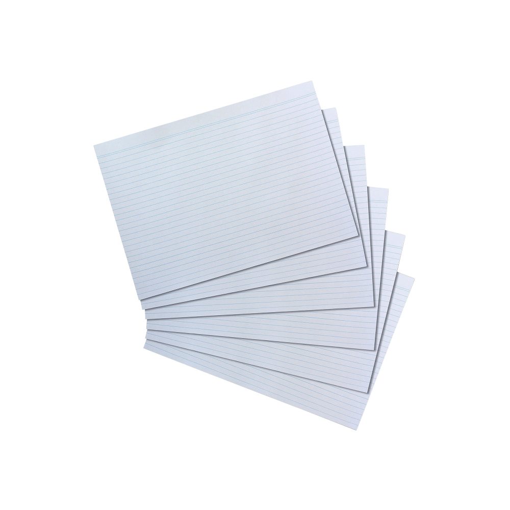 Herlitz Karteikarten A4 100 Karten Weiss Liniert 29,7 x 21 cm 100 Stück