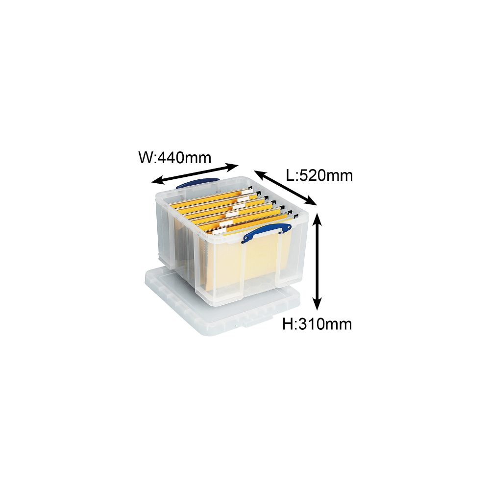 Really Useful Box Aufbewahrungsbox 42CCB 42 L Transparent Kunststoff 44 x 52 x 31 cm