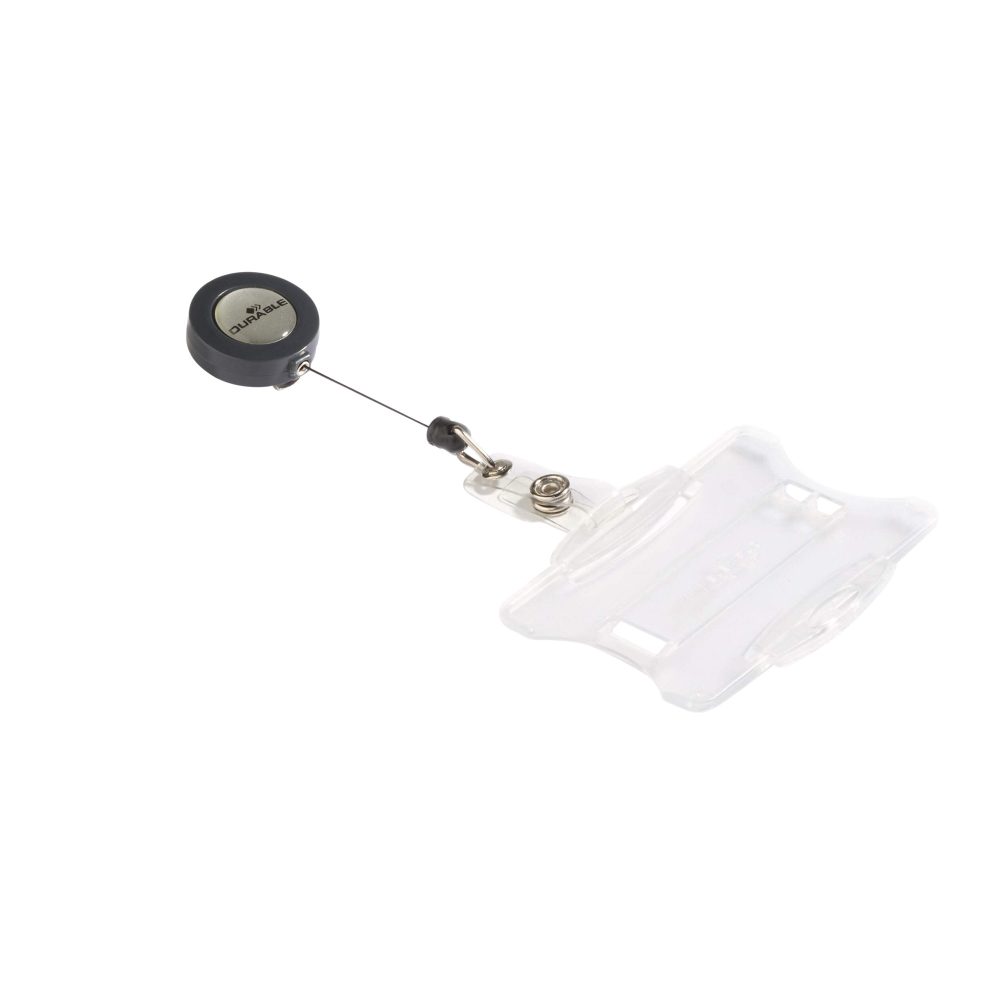 DURABLE Halter f. Ausweis 85x54mm 801119 mit Jojo 10 St&uuml;ck