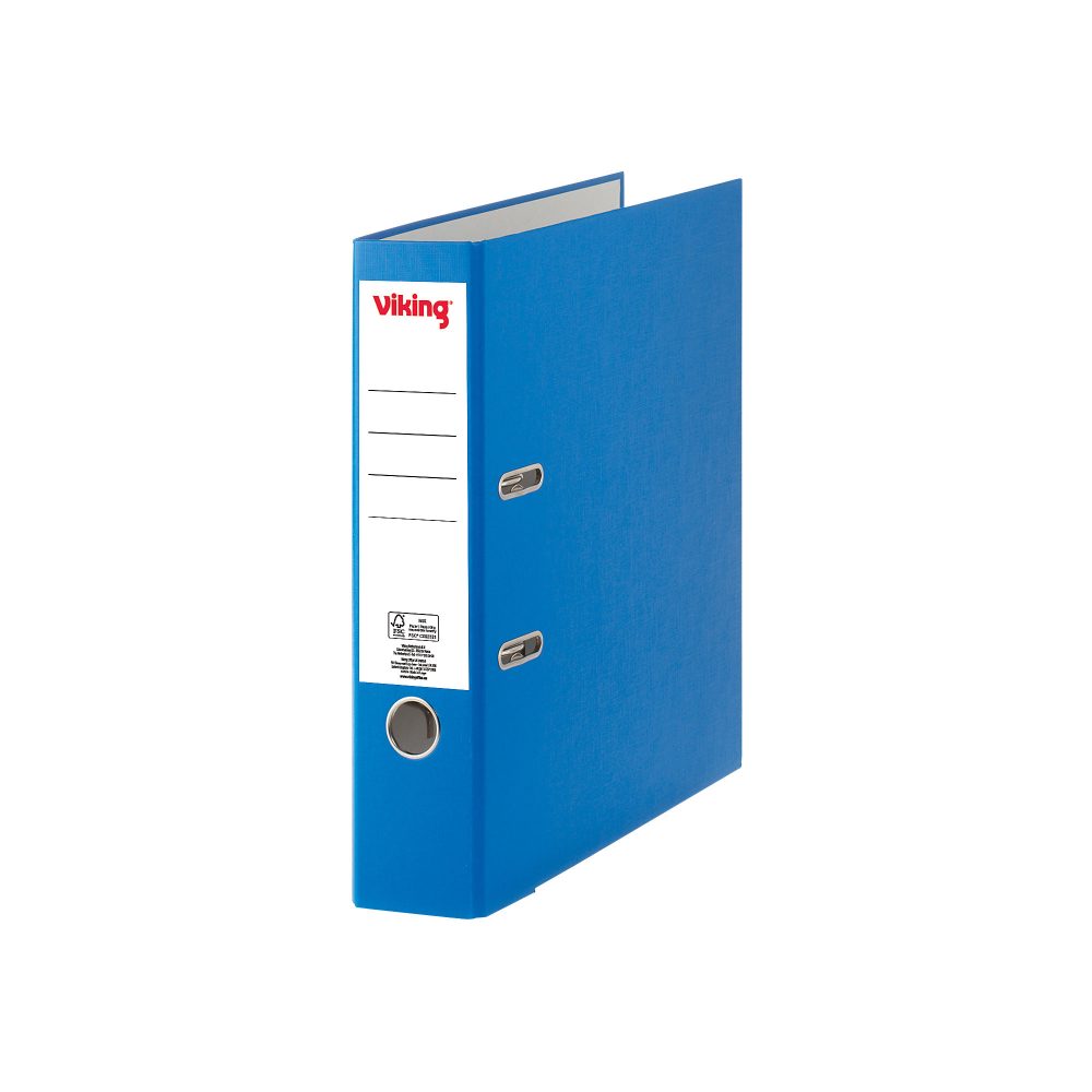 Viking Ordner A4 hoch 75 mm Blau 2 Ringe PP (Polypropylen) Matt Hochformat