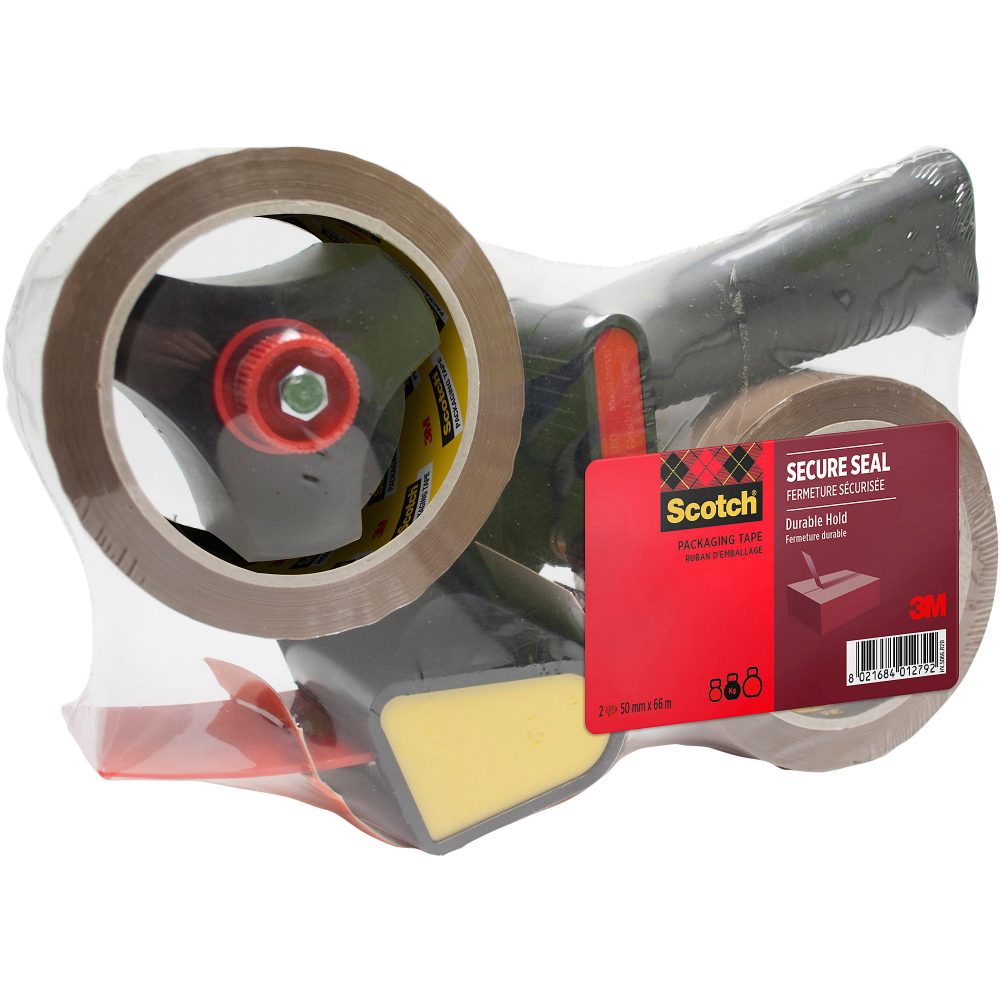SCOTCH Verpackungsband 50mmx66m LN5066R2D 1 Abroller + 2 Rollen LowNoise