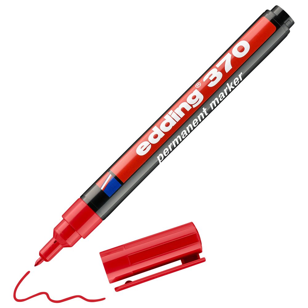edding 370 Rundspitze Permanentmarker Rundspitze 1 mm Rot
