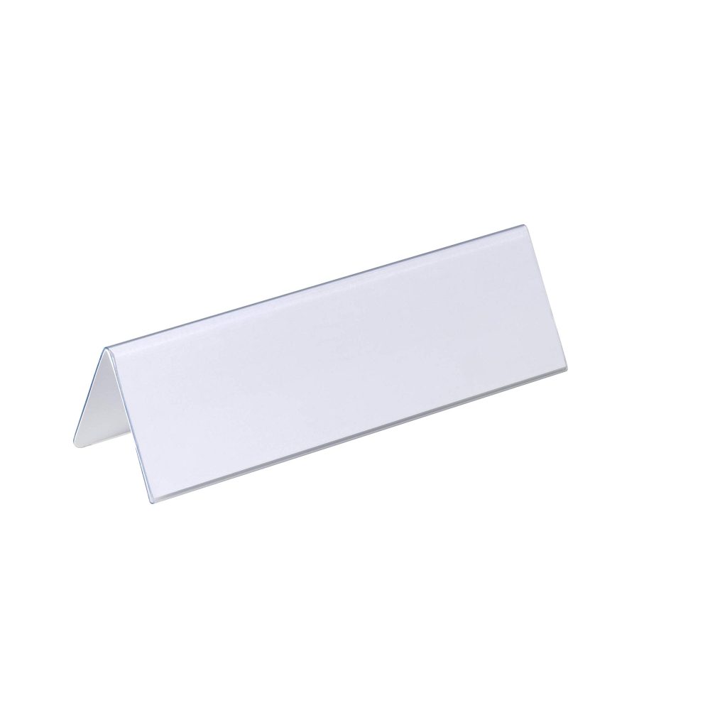 DURABLE Tischnamensschild Dachform 8052/19 transp., 61/122x210mm 25 Stk.