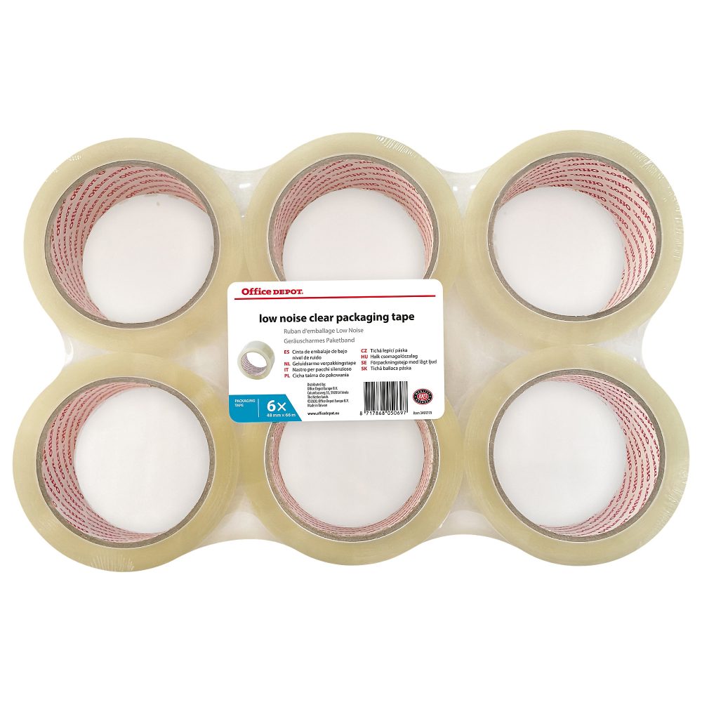 Office Depot Verpackungsklebeband Industrial 48 mm x 66 m Transparent 6 Rollen