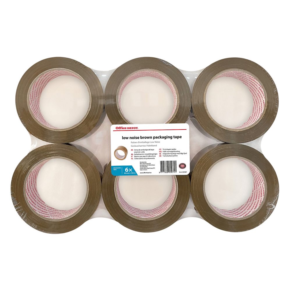 Office Depot Verpackungsklebeband Industrial 48 mm x 100 m Braun 6 Rollen