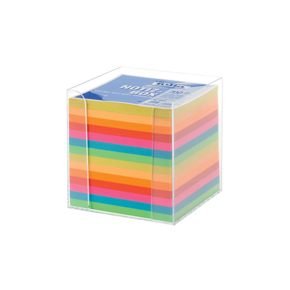 Folia Zettelbox 90 x 90 mm Farbig sortiert 700 Blatt