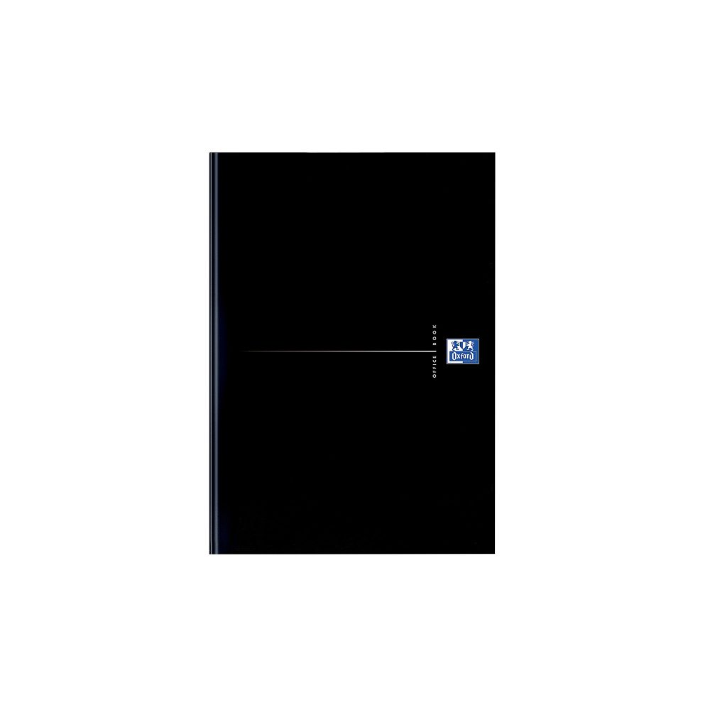 OXFORD Office Essentials Notizbuch DIN A5 Kariert Gebunden Pappe Schwarz Perforiert 192 Seiten 96 Blatt