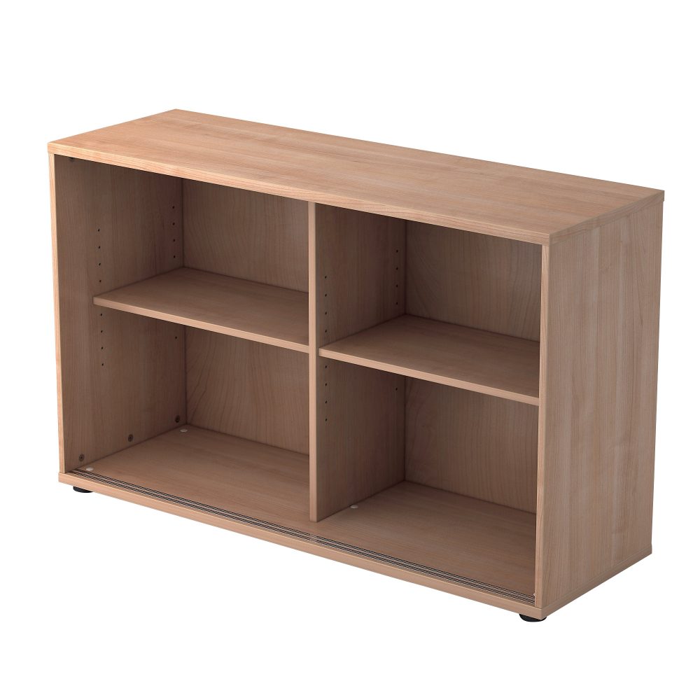Hammerbacher Schiebetürenschrank Korpus Melaminharzbeschichtete Spanplatte Matrix Nussbaum 1.200 x 400 x 748 mm